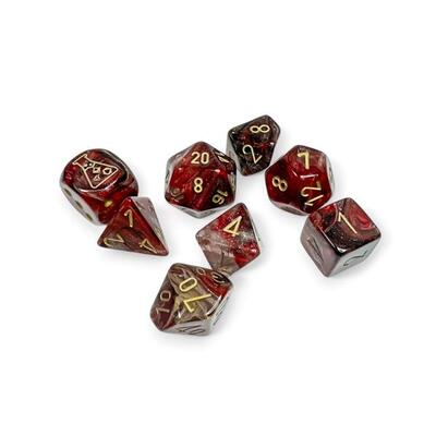 Borealis Cosmos/Gold Polyhedral 7-Die Set (w/ bonus die)