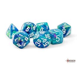 Festive Mega-Hedral Waterlily/White Polyhedral 7-Die Set