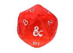 Jumbo D20 Red Plush Dice