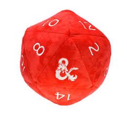 Jumbo D20 Red Plush Dice