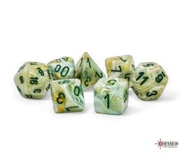 Marble Mega-Hedral Green/Dark Green Polyhedral 7-Die Set