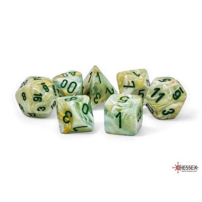 Marble Mega-Hedral Green/Dark Green Polyhedral 7-Die Set