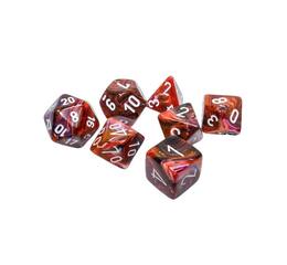 Festive Symphony/white Polyhedral 7-Dice Set