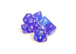 Nebula Aura/white Luminary Polyhedral 7-Dice Set