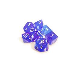 Nebula Aura/white Luminary Polyhedral 7-Dice Set