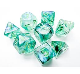 Borealis Kelp/light green Luminary Polyhedral 7-Dice Set